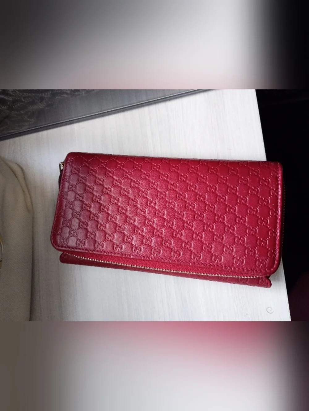 Gucci Red Leather Continental Wallet - Picture 5 of 9